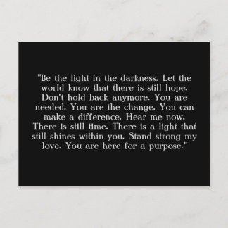 Cartão Postal Cartaz do Projeto Semicolon 'ficar'