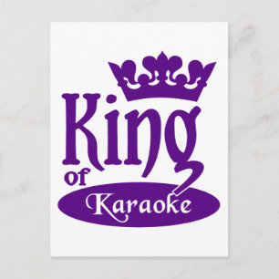 Cartão Postal Cartaz do Rei de Karaoke