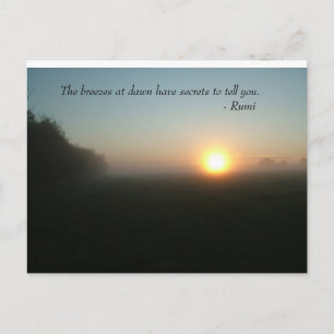 Cartão Postal Cartaz do Rumi 'The Breezes at Dawn'