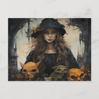 Cartão Postal Cartaz do Samhain Witch