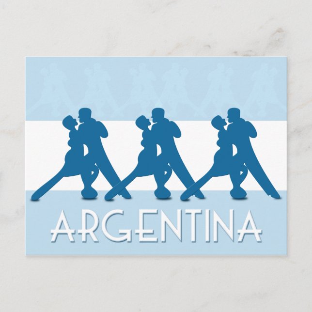 Cartão Postal Cartaz do Tango da Argentina (Frente)