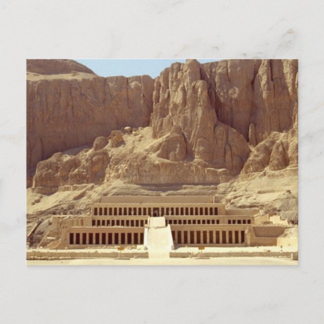 Cartão Postal Cartaz do Templo Hatshepsut, Deir El Bahri, Egito (Frente)