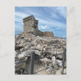 Cartão Postal Cartaz do Templo Ixchel Mayan, México