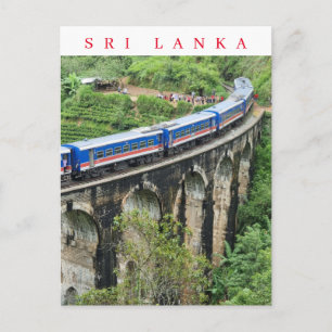 Cartão Postal Cartaz do trem da Ponte Sri Lanka Nine Arches