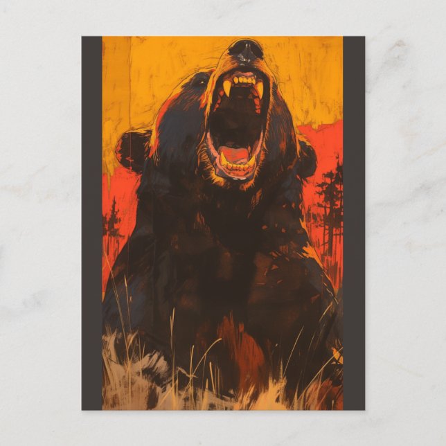 Cartão Postal Cartaz do urso envelhecido (Frente)