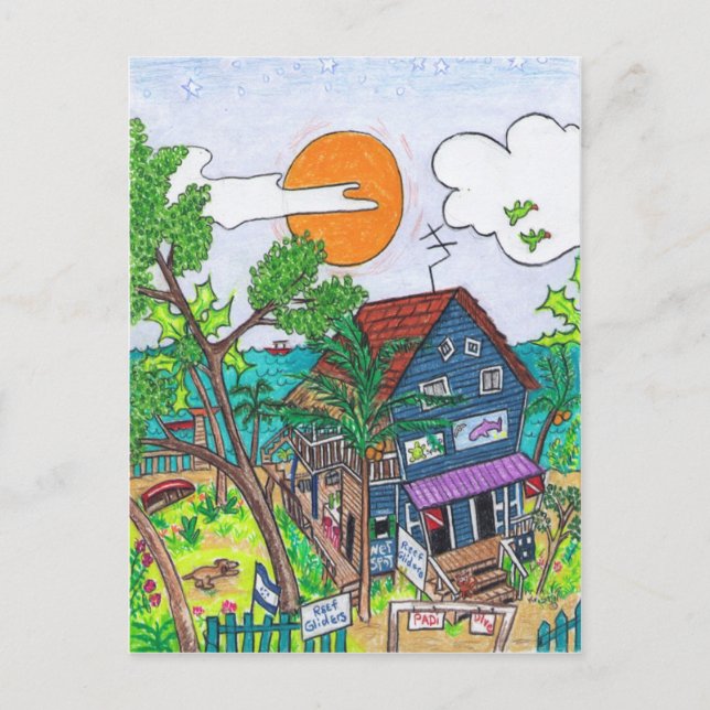 Cartão Postal Cartaz dos planadores de recife (Frente)