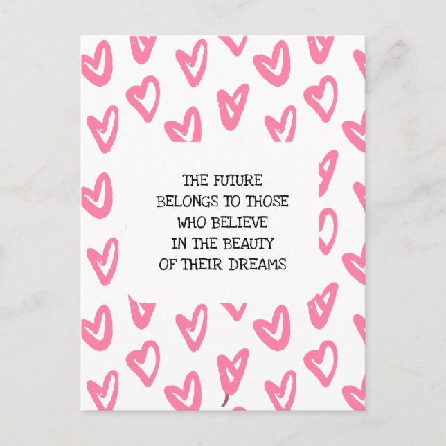 Cartão Postal Cartaz dos sonhos (Frente)