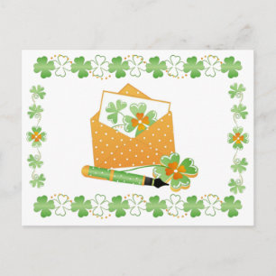 Cartão Postal Cartaz Enviando Amor Irlandês