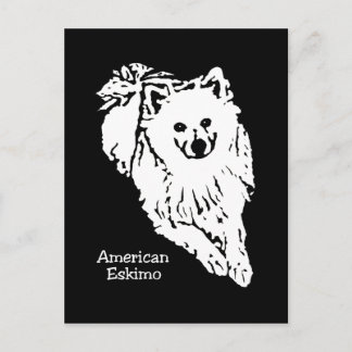 Cartão Postal Cartaz esquimó americano preto/branco