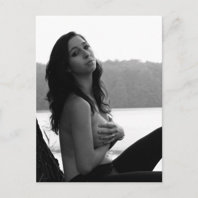 Cartão Postal Cartaz fotográfico B&W ao ar livre (Frente)