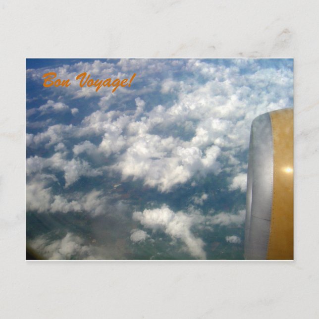 Cartão Postal Cartaz fotográfico "Bon Voyage" (Frente)