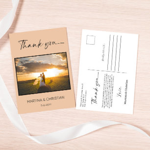 Cartão Postal Cartaz Fotográfico de Areia Obrigado