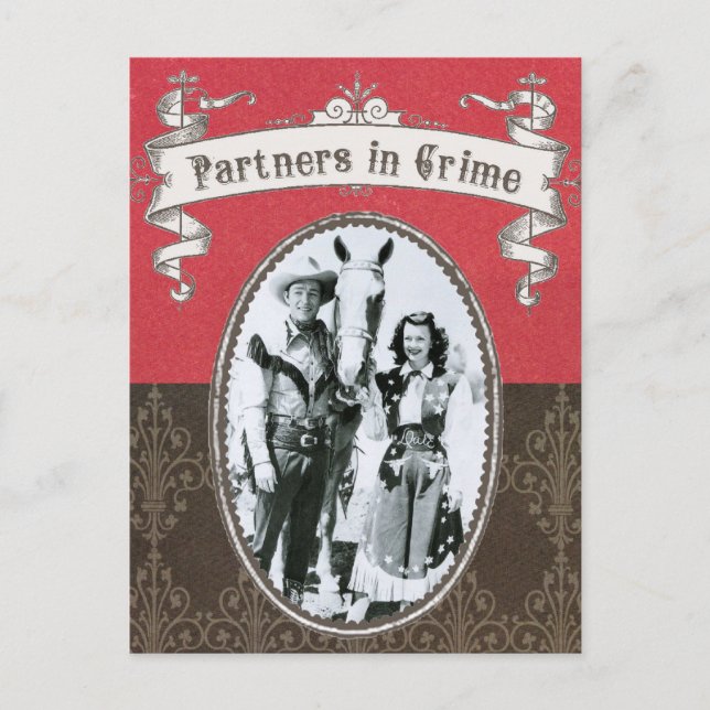 Cartão Postal Cartaz fotográfico ocidental Vintage (Frente)