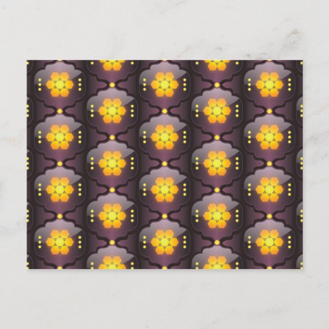 Cartão Postal Cartaz geométrico em estilo marroquino (Frente)