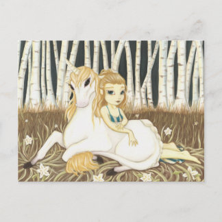 Cartão Postal Cartaz Haven- Fairy Unicorn