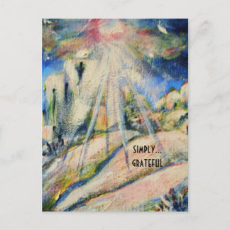 Cartão Postal Cartaz inspirador "Simplesmente Grata"