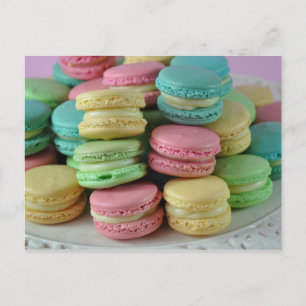 Cartão Postal Cartaz macaron-márons brilhantes do arco-íris colo