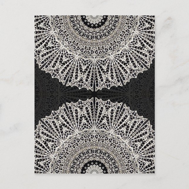 Cartão Postal Cartaz Mandala Mehndi Estilo G384 (Frente)