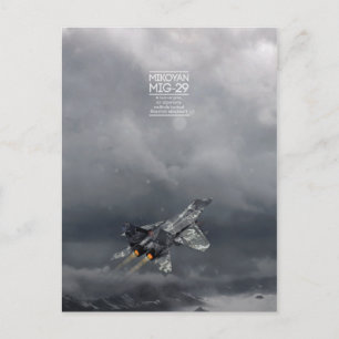 Cartão Postal Cartaz Mikoyan MiG-29