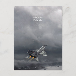 Cartão Postal Cartaz Mikoyan MiG-29