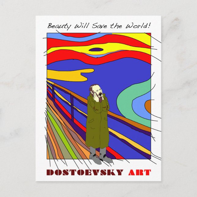 Cartão Postal Cartaz "Munch" da arte Dostoevsky (Frente)