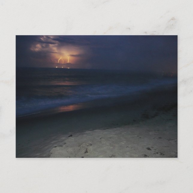 Cartão Postal Cartaz na praia (Frente)