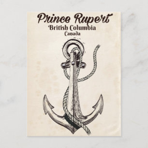 Cartão Postal Cartaz náutico de Prince Rupert, Colúmbia Britânic