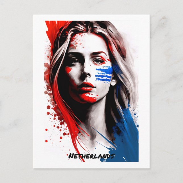 Cartão Postal Cartaz neerlandês - Retrato - Mundo das Mulheres (Frente)