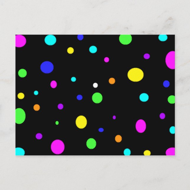 Cartão Postal Cartaz Orbs Colorido (Frente)