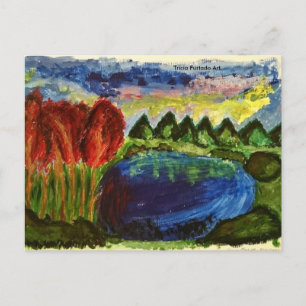Cartão Postal Cartaz paisagístico acrílico