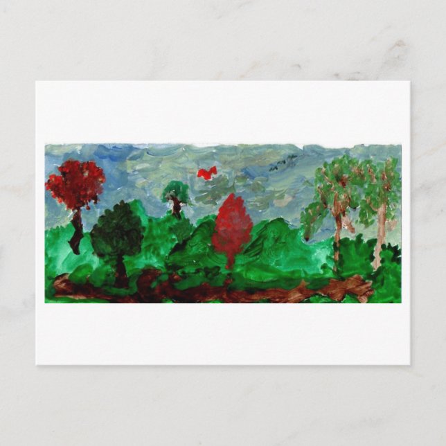 Cartão Postal Cartaz paisagístico pacífico (Frente)