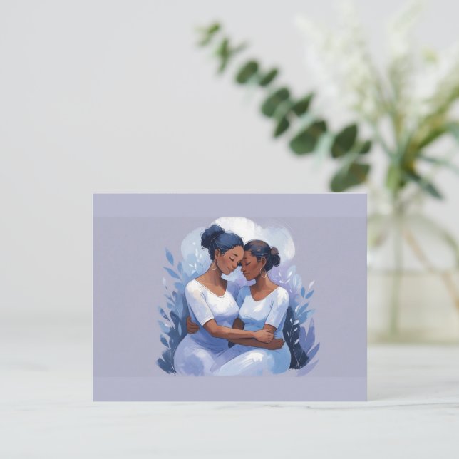 Cartão Postal Cartaz para mulheres negras agradeço (Em pé/Frente)