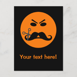 Cartão Postal Cartaz personalizado do bigode irritado