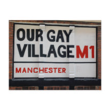Cartaz postal da Aldeia de Gay de Manchester