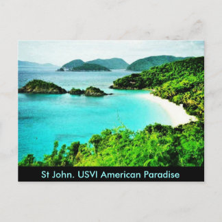 Cartão Postal Cartaz postal da rua John usvi Trunk Bay American 