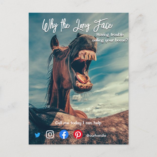 Cartão Postal cartaz postal de propriedades engraçadas (Frente)