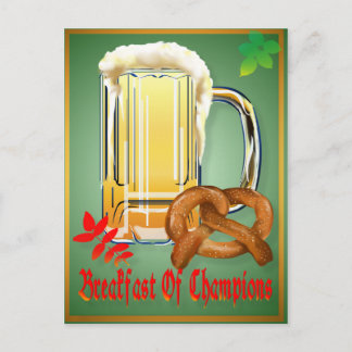 Cartão Postal Cartaz-postal do Café da manhã de Champiões-Happy 