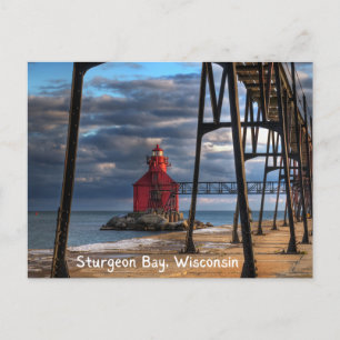 Cartão Postal Cartaz postal do condado Sturgeon Bay em Wisconsin