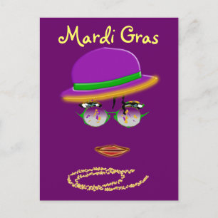 Cartão Postal Cartaz postal do Mardi Gras Party New Orleans LA