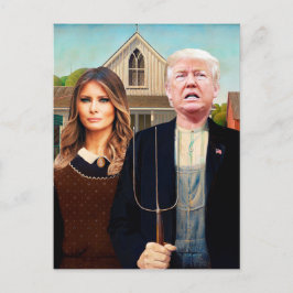 Cartão Postal Cartaz pré-endereçado ao Trump American Gothic