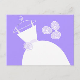 Cartão Postal Cartaz Púrpura de Casamento horizontal