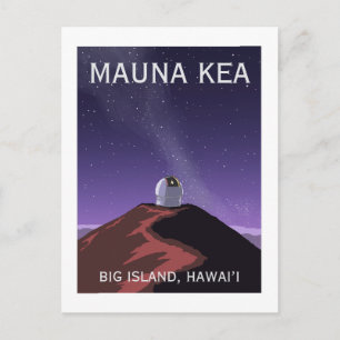 Cartão Postal Cartaz Retro do Céu Estrelado do Observatório Maun