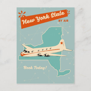 Cartão Postal Cartaz retro do Estado de Nova York.