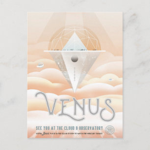 Cartão Postal Cartaz Retro Espacial - Observatório No Sistema So