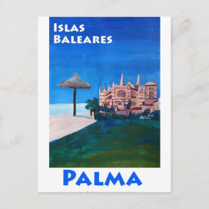 Cartão Postal Cartaz Retro Palma De Mallorca