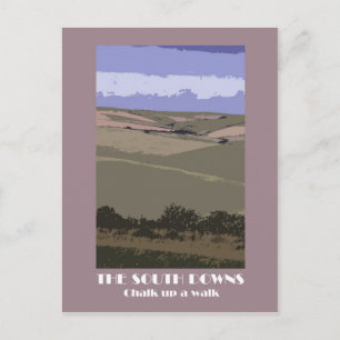 Cartão Postal Cartaz retrorreflector estilo South Downs