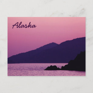 Cartão Postal Cartaz roxo do Alasca