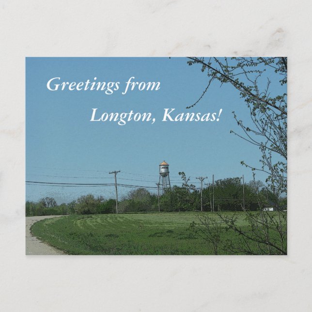 Cartão Postal Cartaz: Saudações de Longton, Kansas! (Frente)