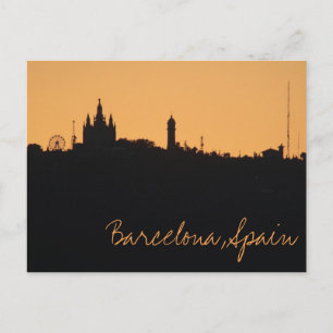 Cartão Postal Cartaz Skyline de Espanha Sunset