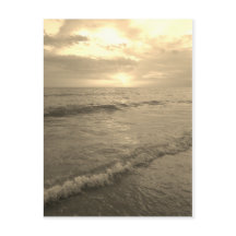Cartaz sunset Sepia ocean